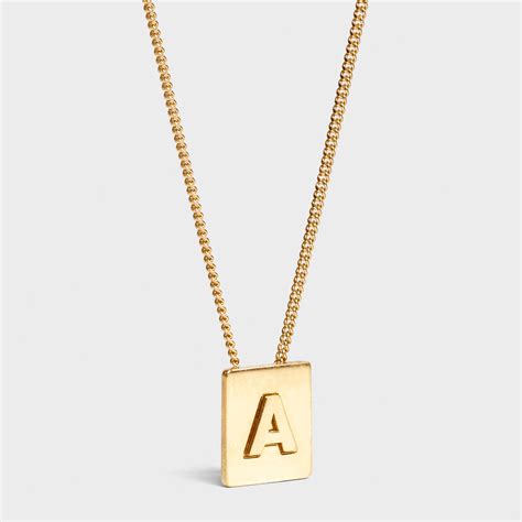 alphabet necklace gold celine|Celine alphabet for women.